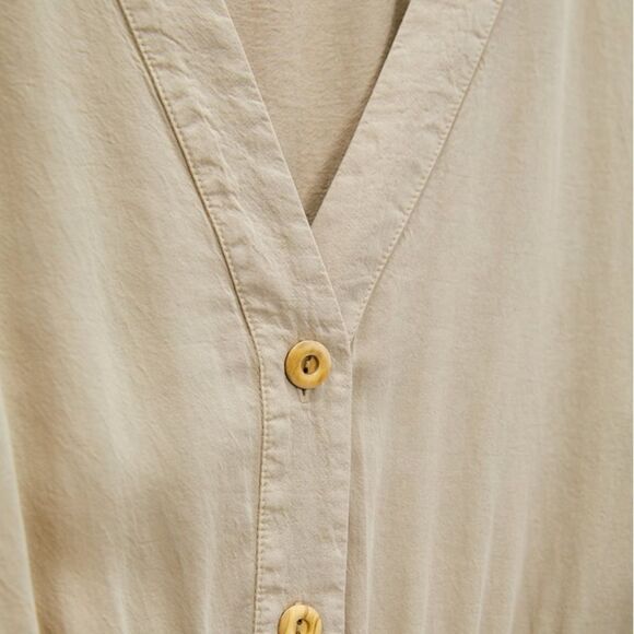 ZARA | Sand | PATCH POCKET SHORT JUMPSUIT - Picture 4 of 9